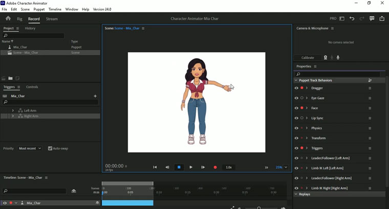 Adobe Character Animator 2026 Full Crack user interface and workflow