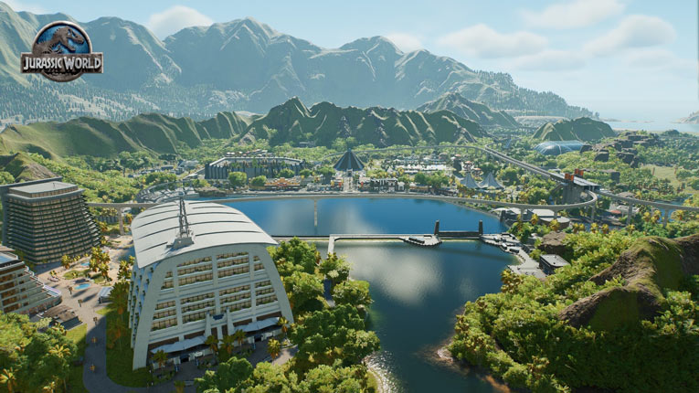 Jurassic Park mountain landscape in Jurassic World Evolution 3 PC Game