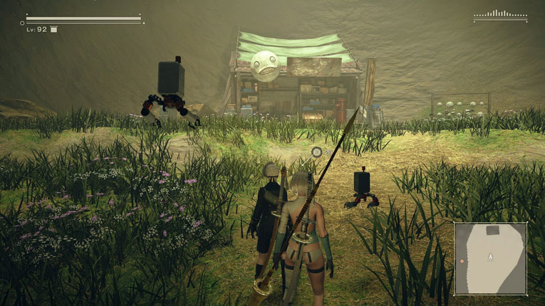 Nier Automata PC Full Crack gameplay ketika memasuki area merchant