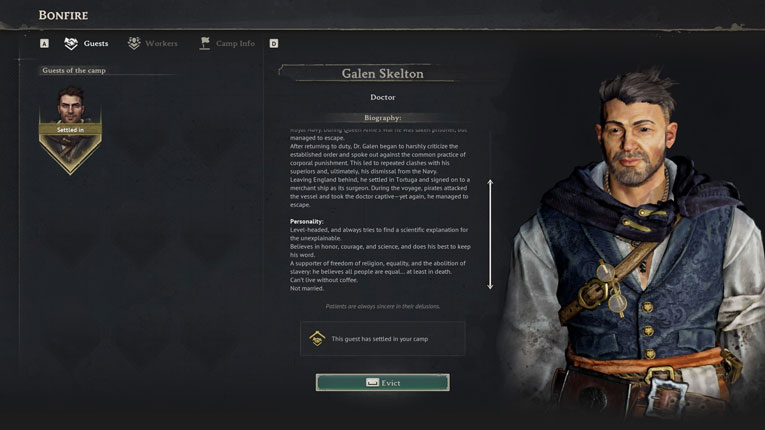 Windrose Full Repack tampilan UI saat ada settlement di camp