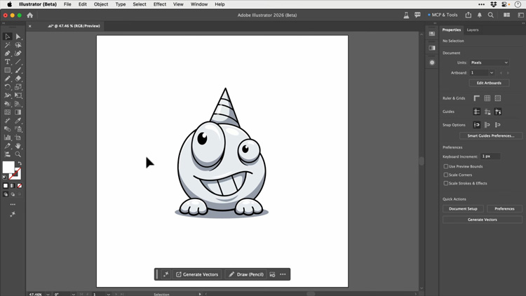 User Interface of Adobe Illustrator 2026 MacOS Full Crack