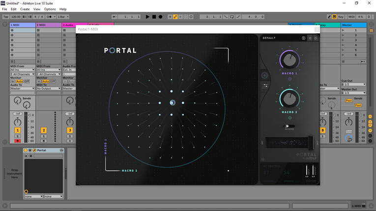 Output Portal Vst Plugin Interface inside Ableton Live DAW