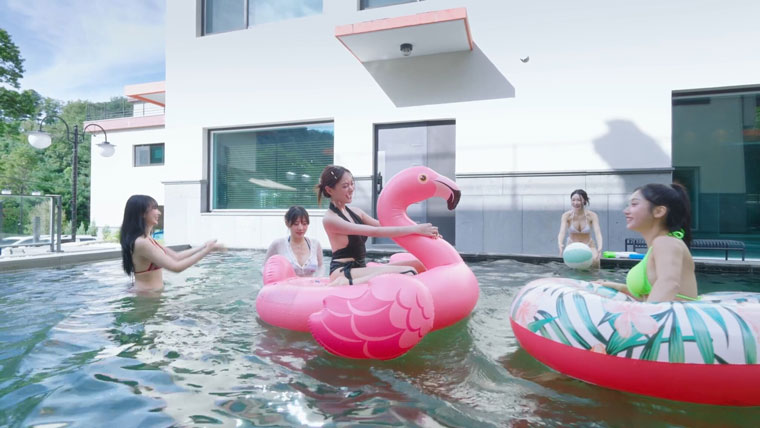 Summer's Heartbeat PC Free Download swimming pool scene