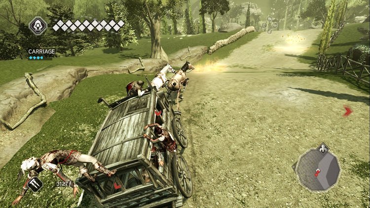 Gameplay screenshot saat mission carriage
