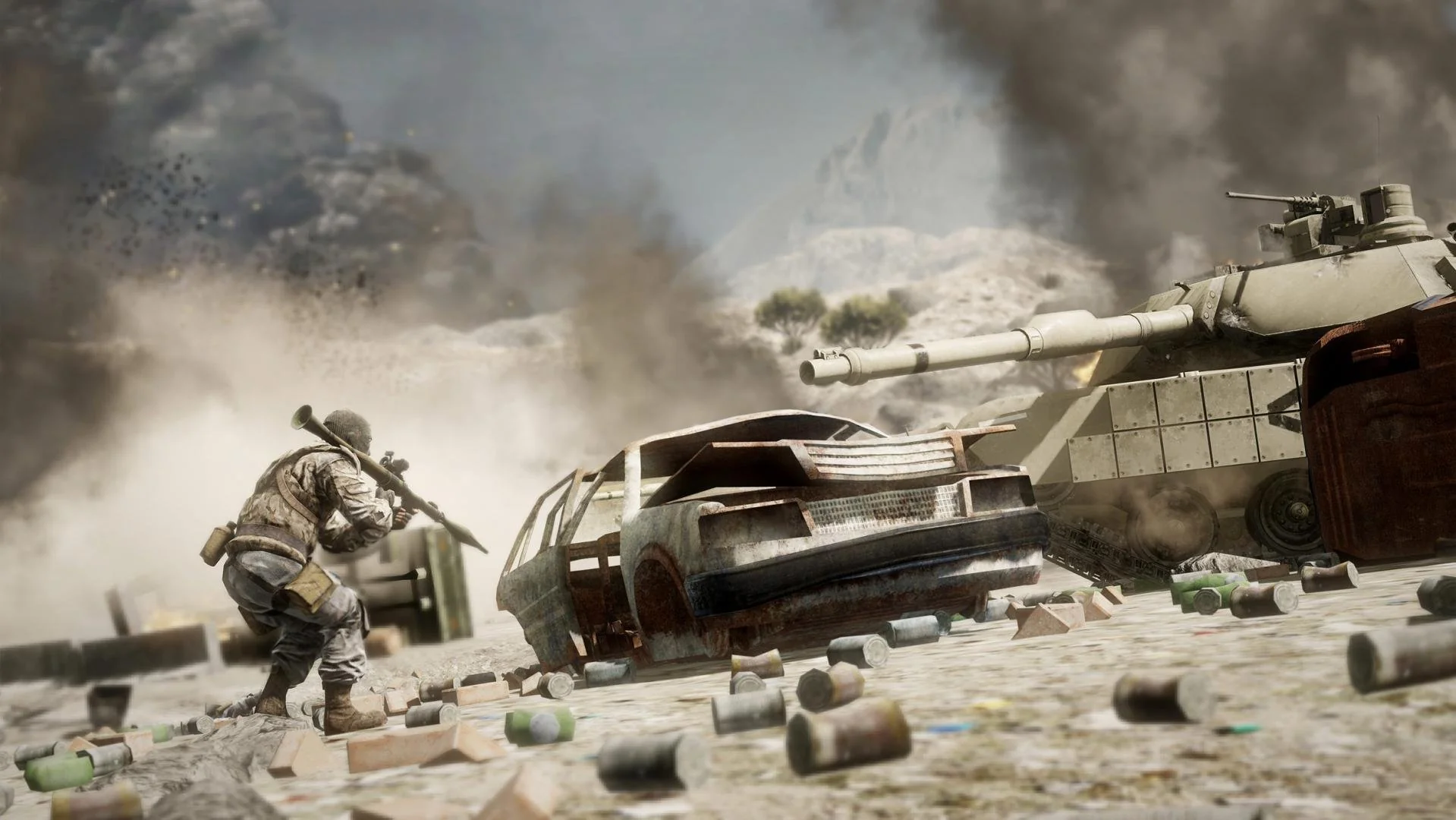 Battlefield Bad Company 2 gameplay using bazooka