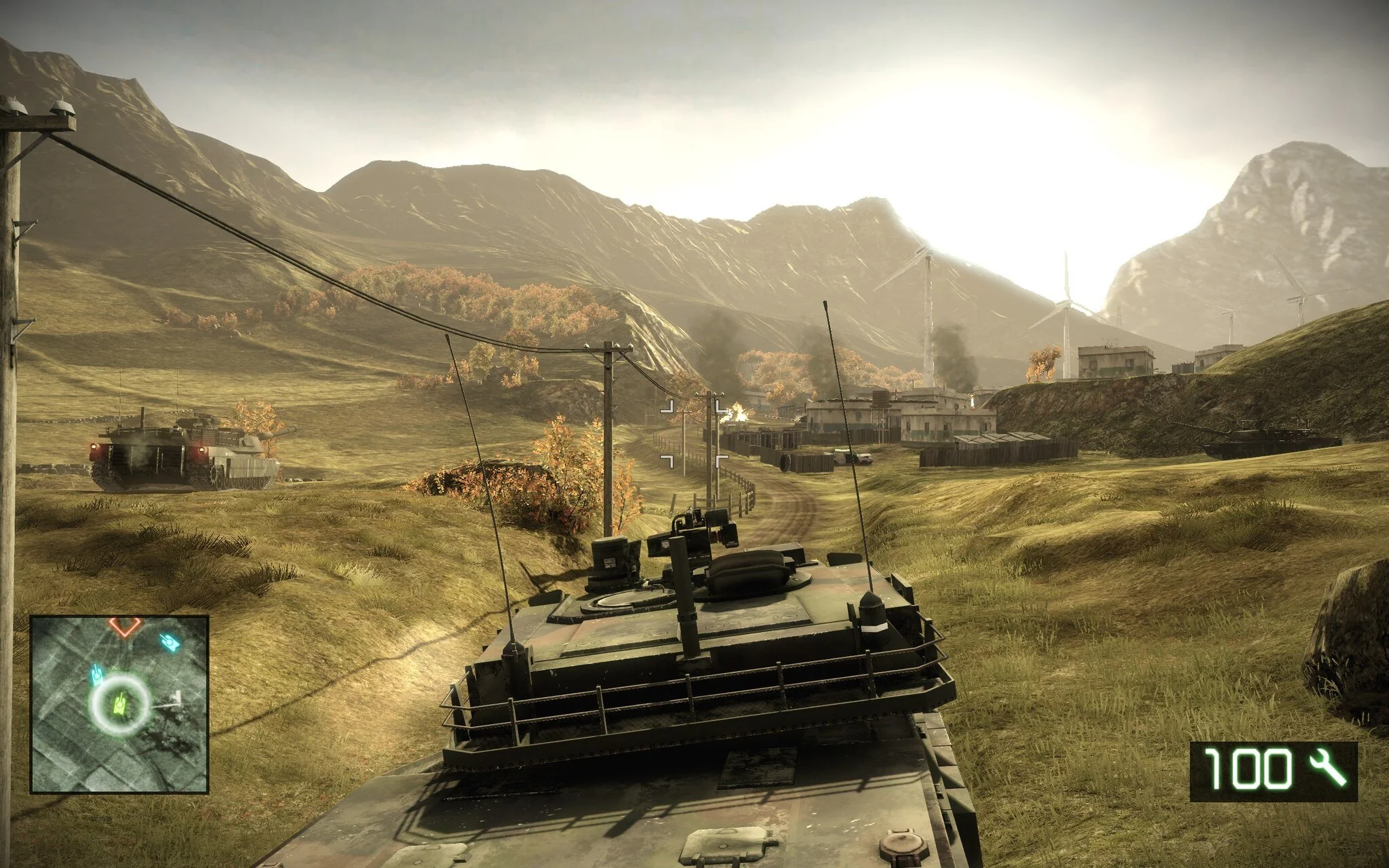 Battlefield Bad Company 2 driving tank gameplay