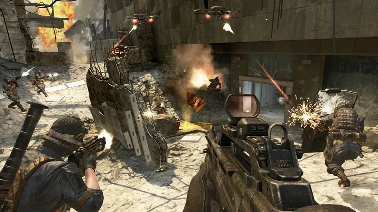Call of Duty Black Ops II combat lawan drone screenshot