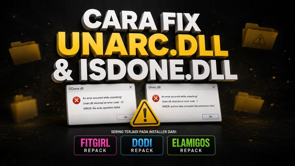Cara Fix Unarc.dll dan ISDone.dll Error Cara Fix Unarc.dll dan ISDone.dll Error pada Installer Game Repack
