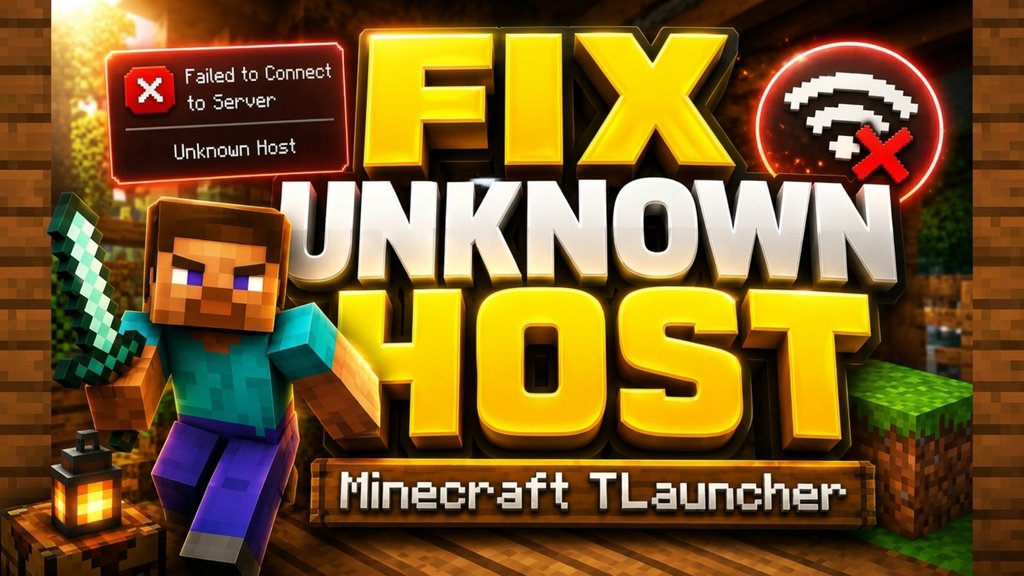 Cara Mengatasi Failed to Connect to Server Unknown Host di Minecraft TLauncher