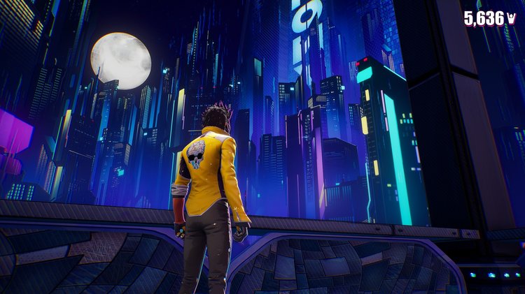 Dead As Disco gameplay main karakter berdiri di neopolis kota