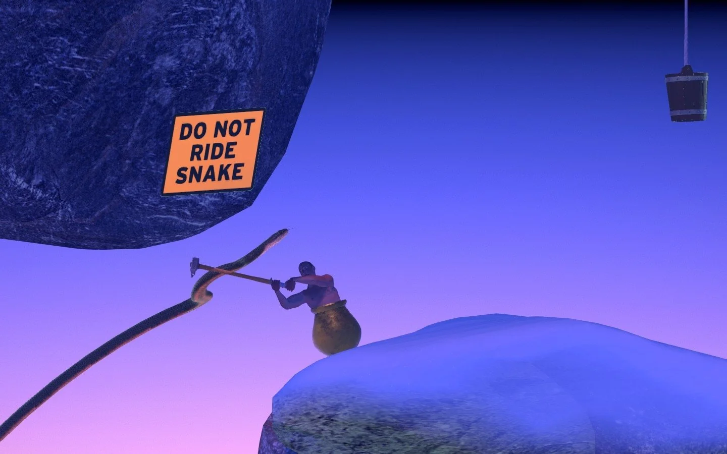 Getting Over It do not ride the snake section