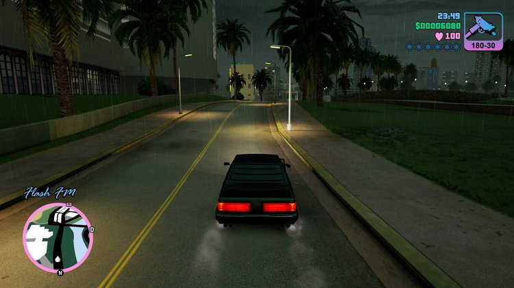 Grand Theft Auto Vice City Definitive Edition PC Gameplay cruising in a classic car through Vice City streets