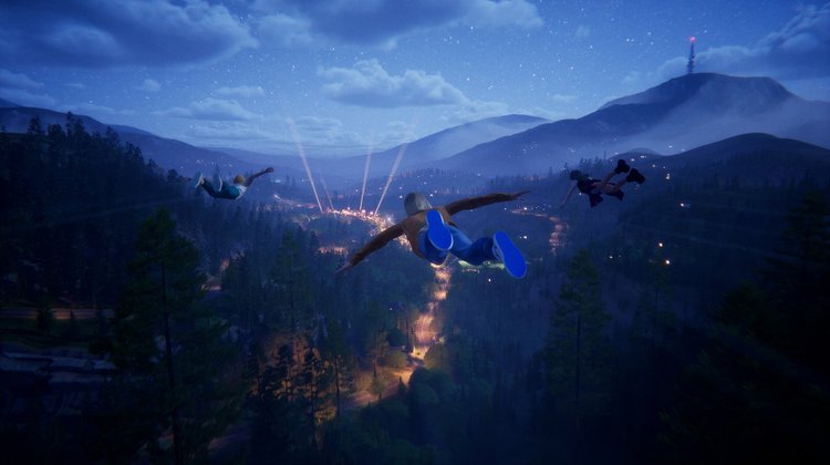 Mixtape Full Gameplay Screenshot while flying across the city