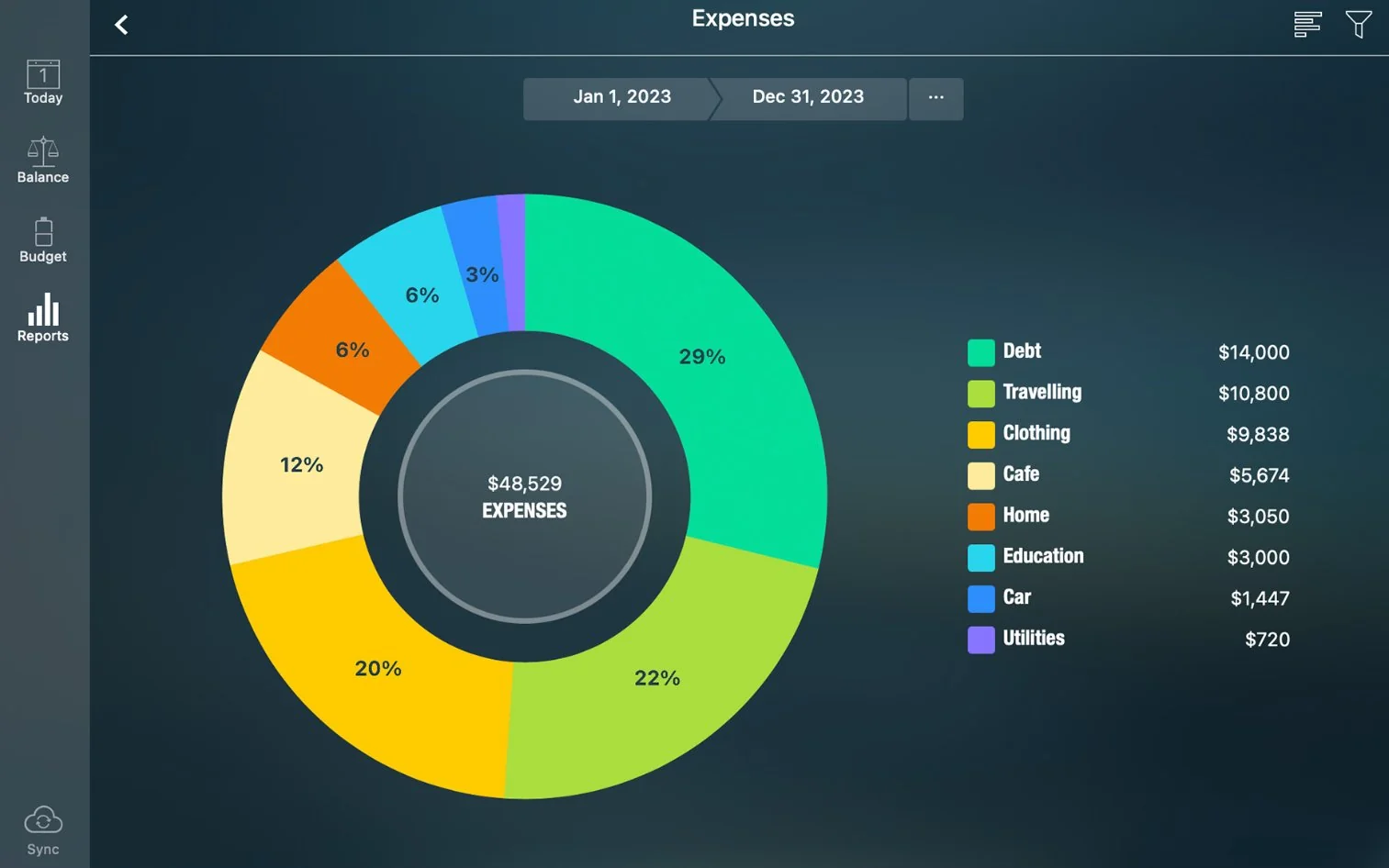 Money Pro MacOS Full Version tampilan user interface