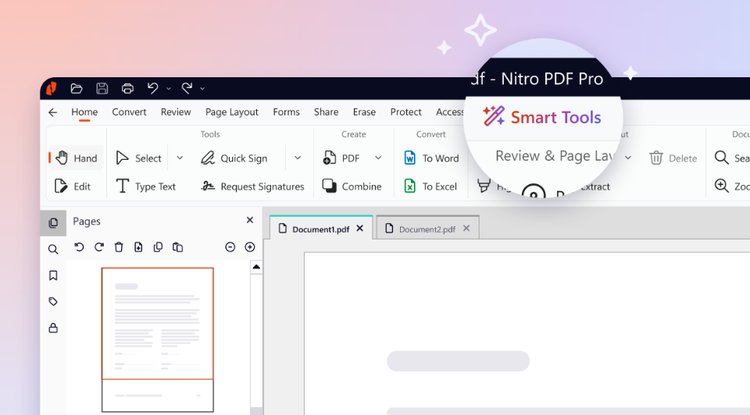 Nitro PDF Pro 2026 Enterprise v26.0.10.0 user interface showing the PDF editor workspace