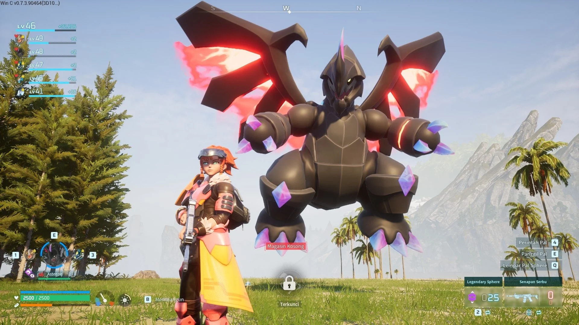 Palworld gameplay Astegon Pal battle