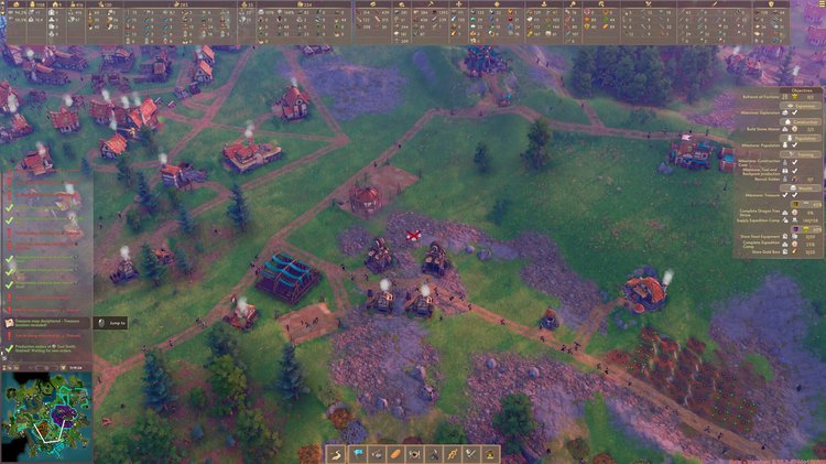 Pioneers of Pagonia Full Version facing extreme weather with mysterious purple fog