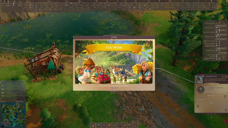 Pioneers of Pagonia PC Game final victory screen