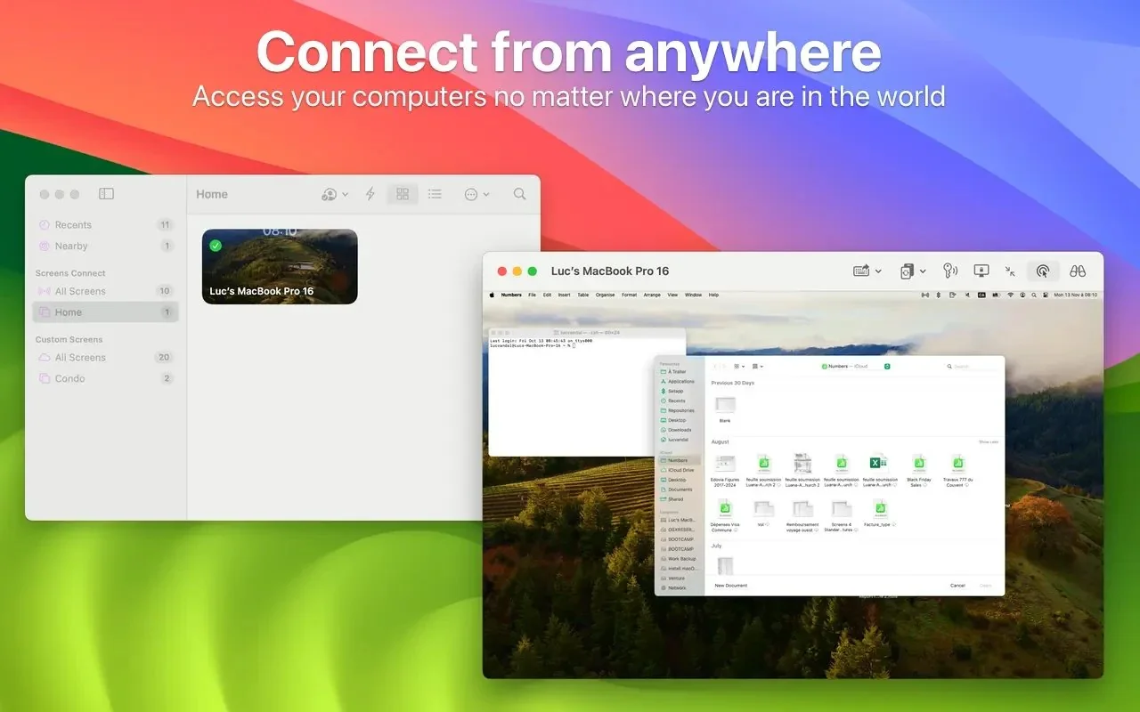 Screens MacOS Full Version tampilan user interface remote desktop