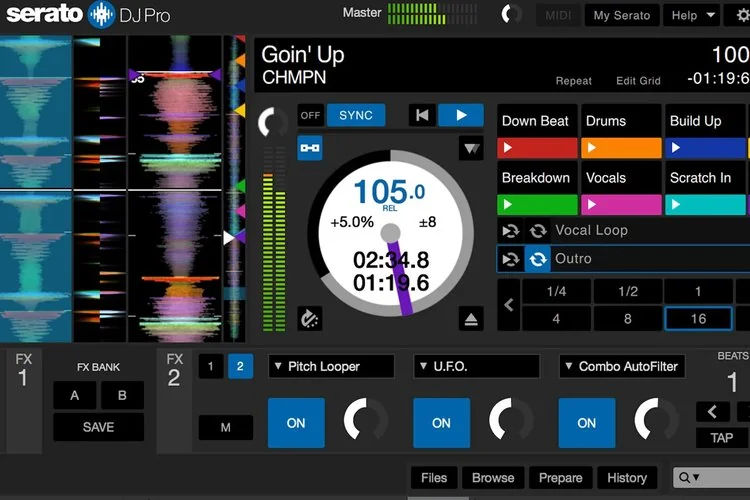 Serato DJ Pro Suite User Interface DJ Software