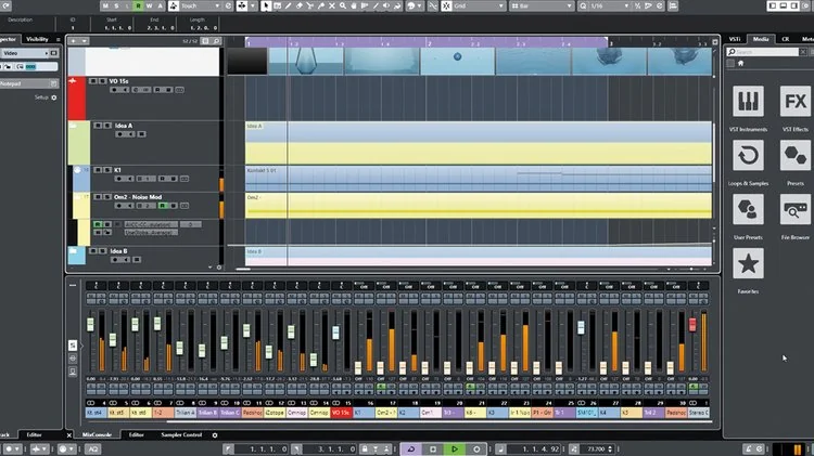 Steinberg Nuendo 10 audio post-production user interface