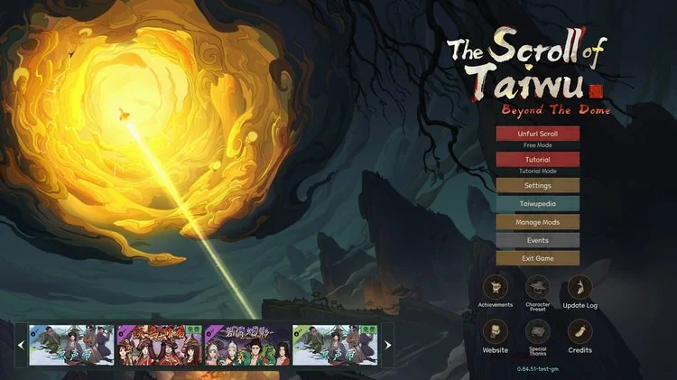 The Scroll of Taiwu Beyond The Dome combat system screenshot