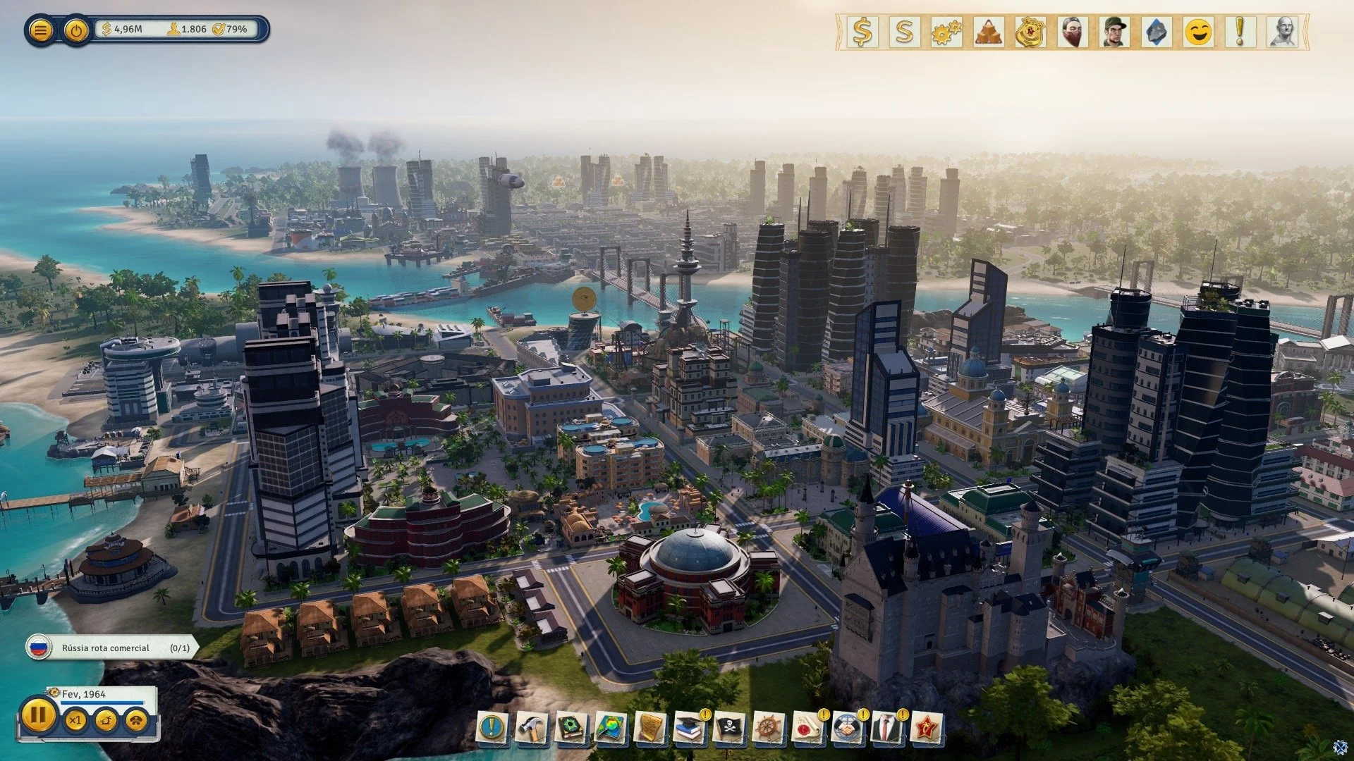 Tropico 6 building city on island gameplay