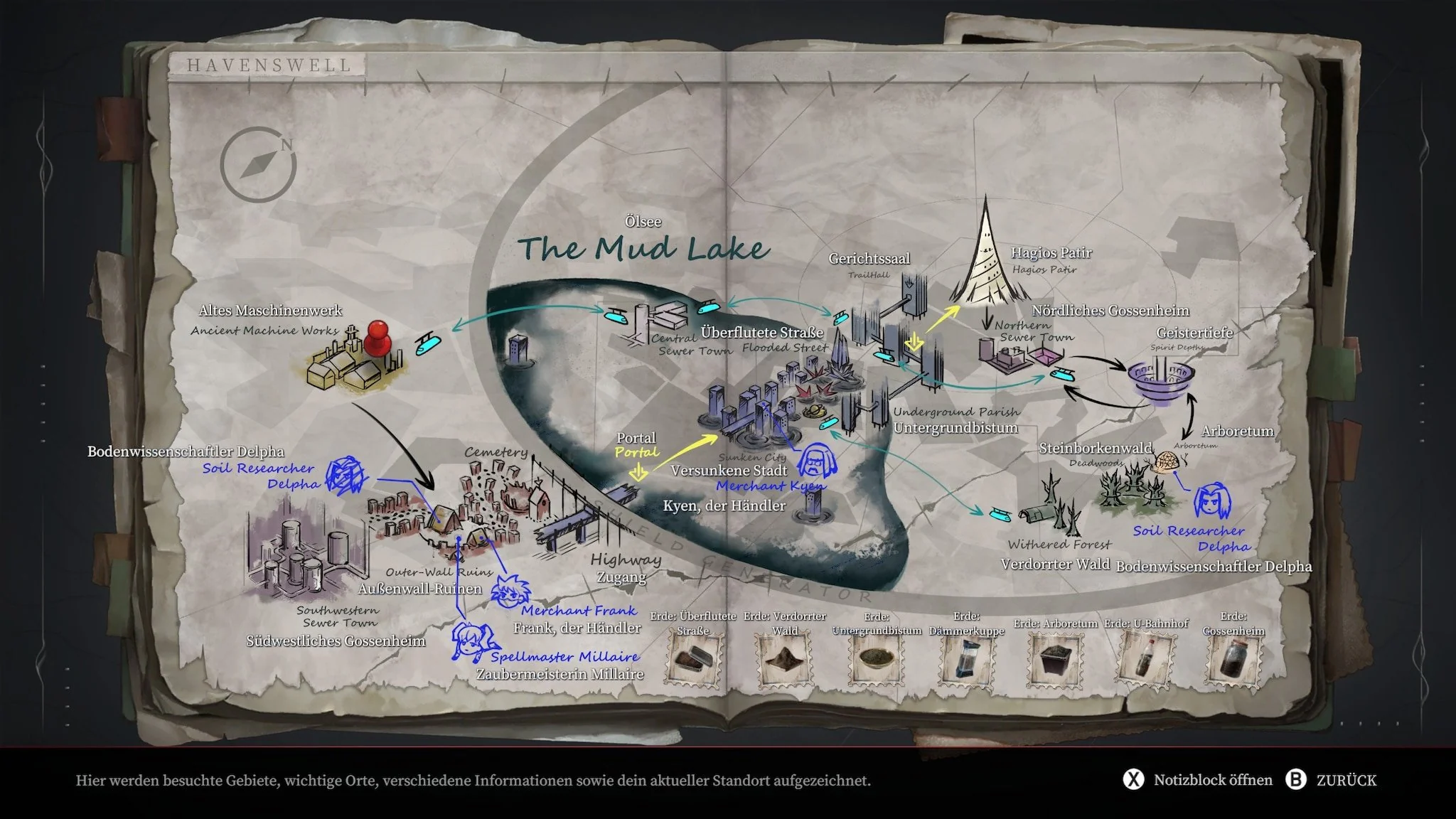 World map di Heavenswell area pada AI Limit