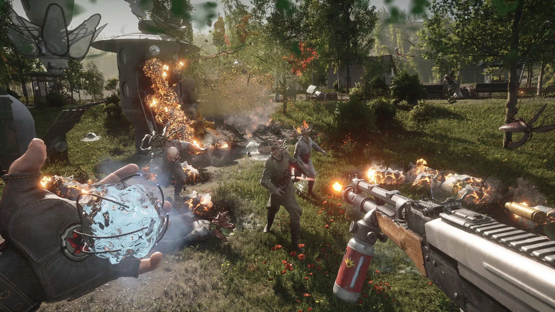 Combat using weapons and abilities