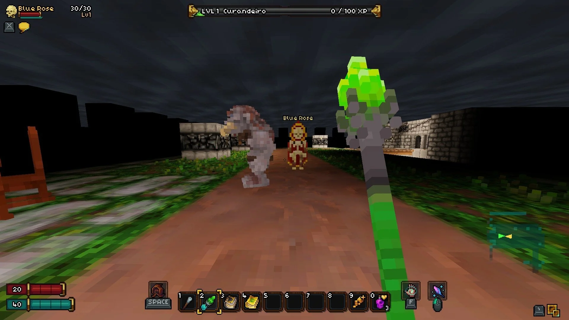 Barony fighting Blue Rose enemy battle