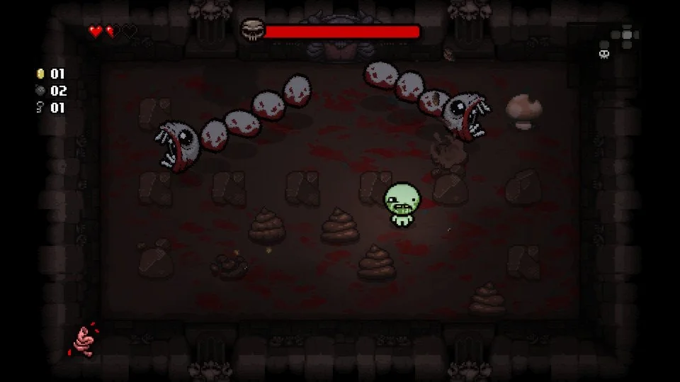 Fighting Golem Snake boss