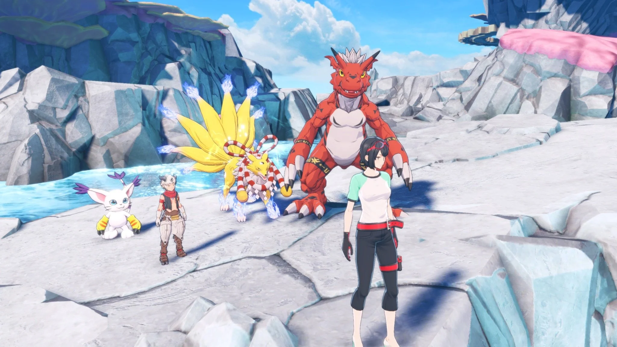 Exploring area with multiple Digimon