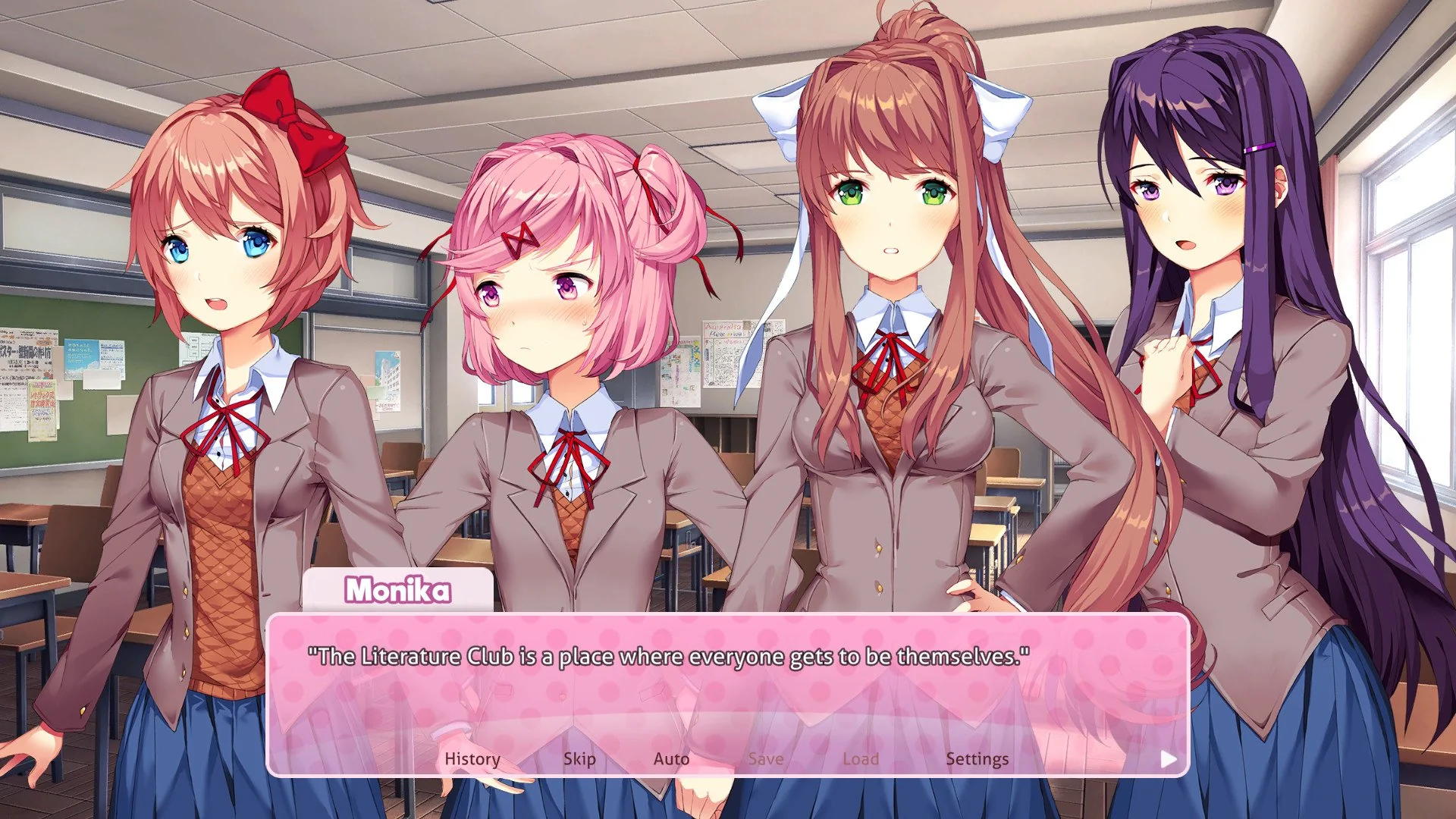 Monika ngambek dan tiga karakter lainnya takut