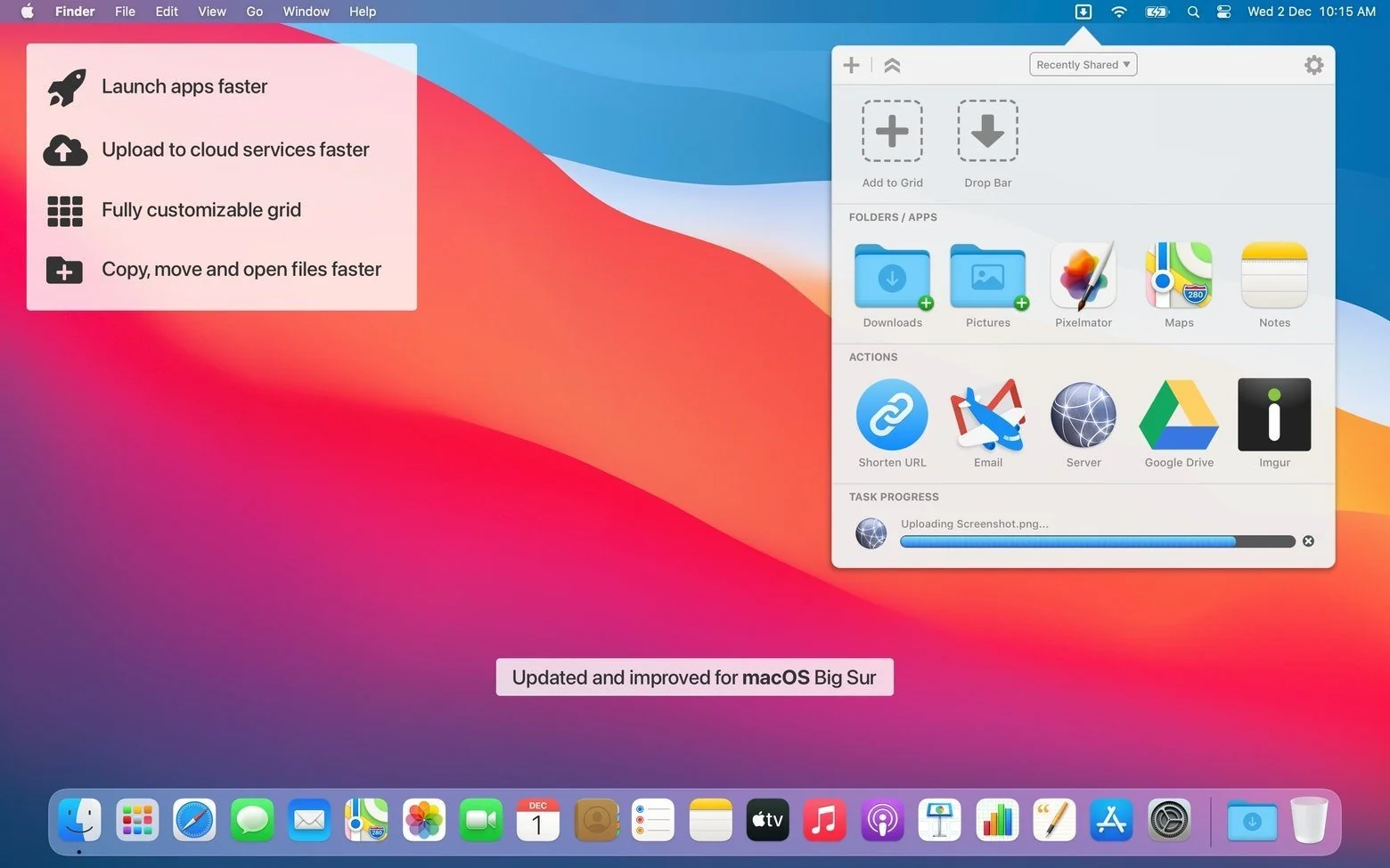 Dropzone 5 interface untuk membuat shortcut apapun di Mac