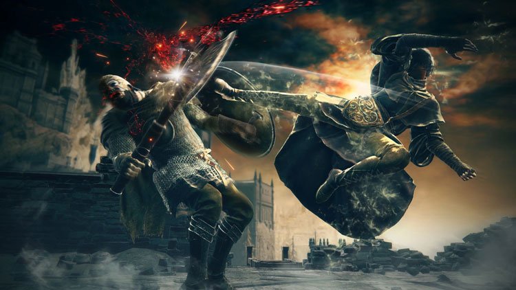 Elden Ring Shadow of the Erdtree combat against NPC