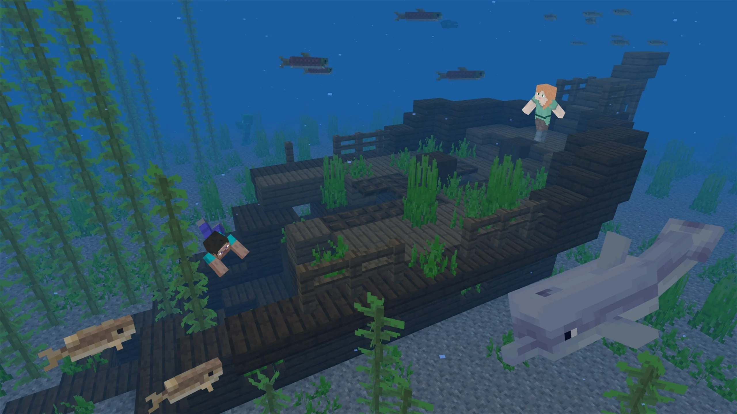 Minecraft underwater ocean exploration