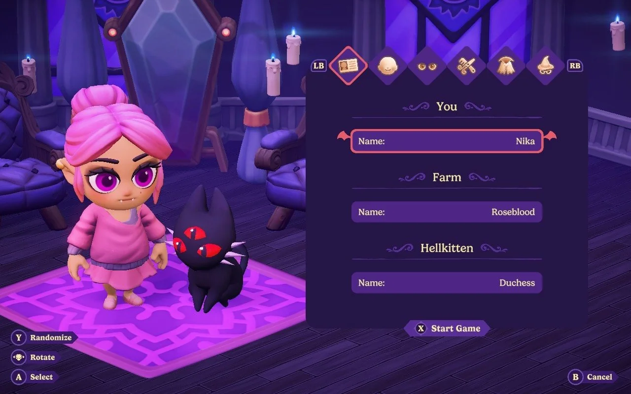 Creating new character