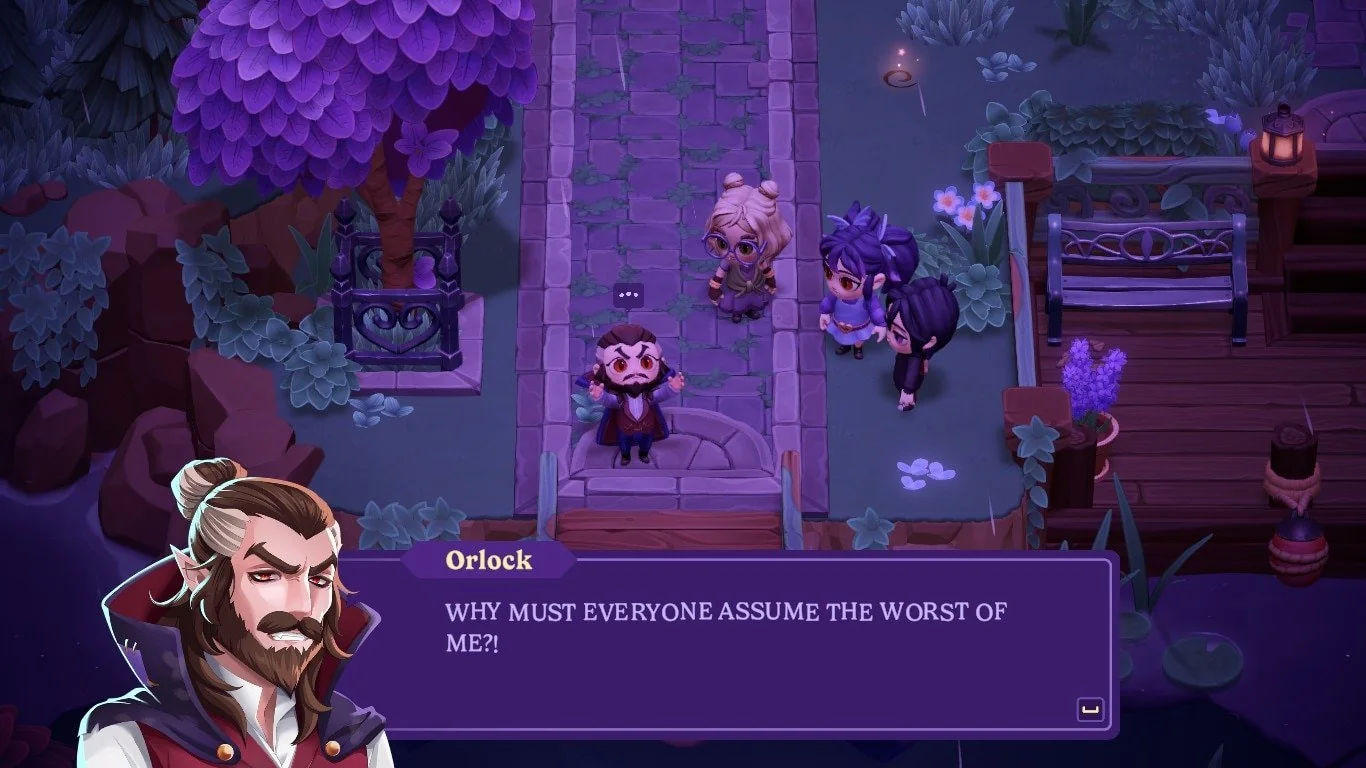 Talking to angry NPC Orlock