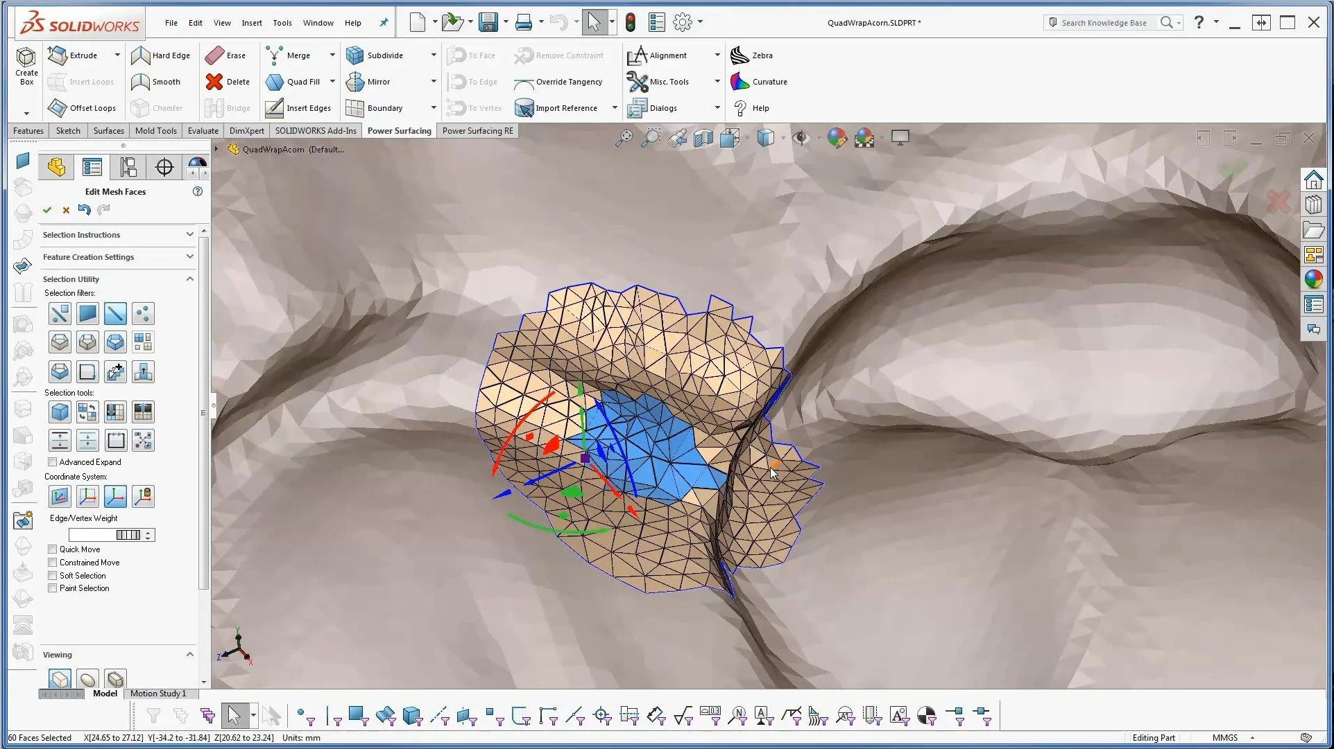 Power Surfacing interface menambahkan surface texture ke karakter