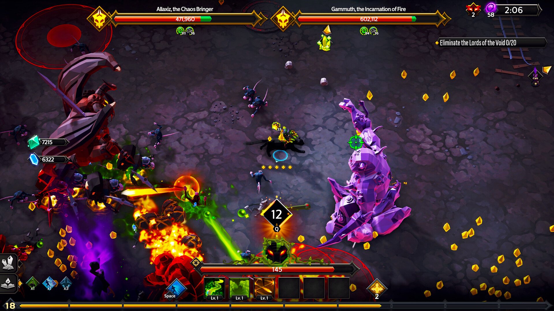 Soulstone Survivors combat fighting monsters