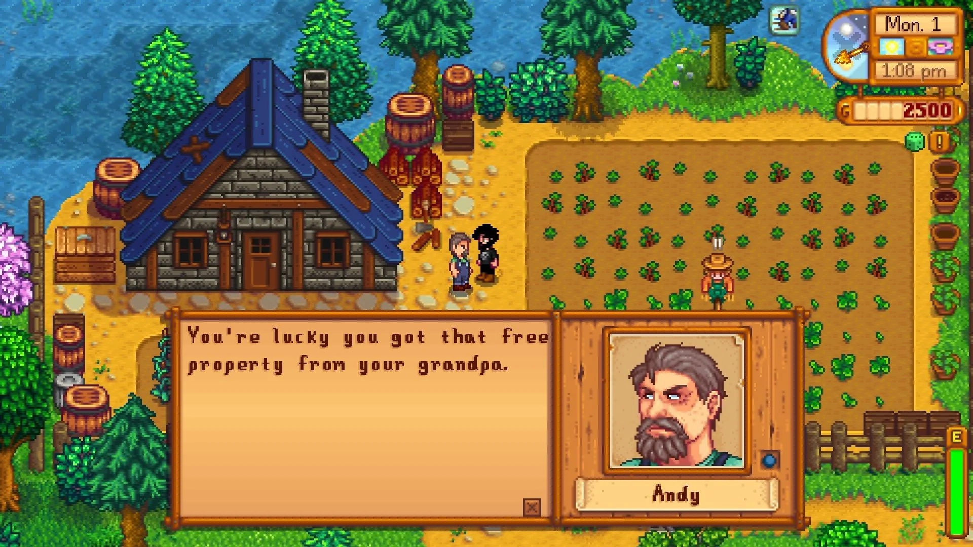 Masuk kebun Andy dan ngobrol