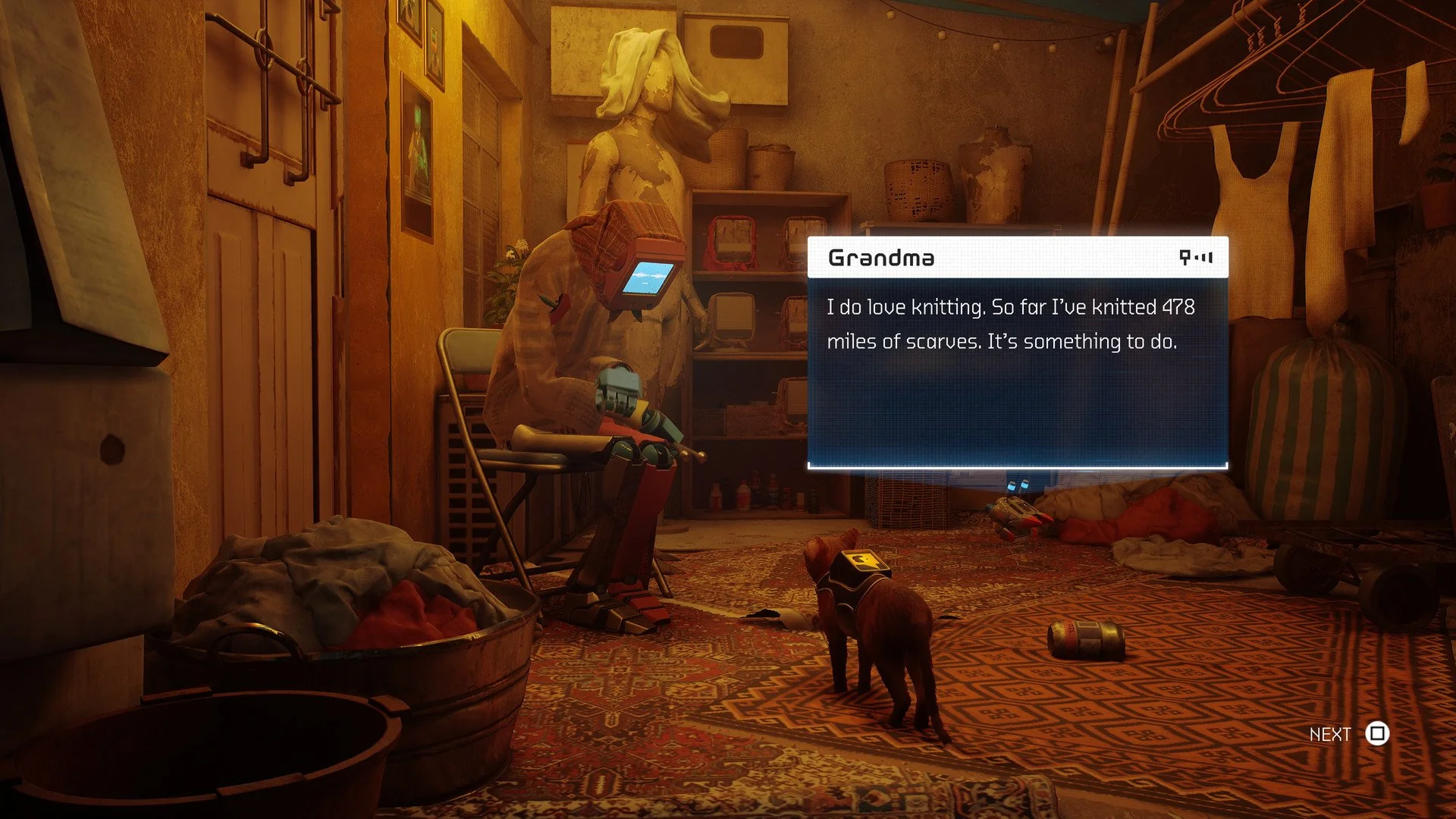 Bertemu grandma NPC yang sedang merajut pakaian