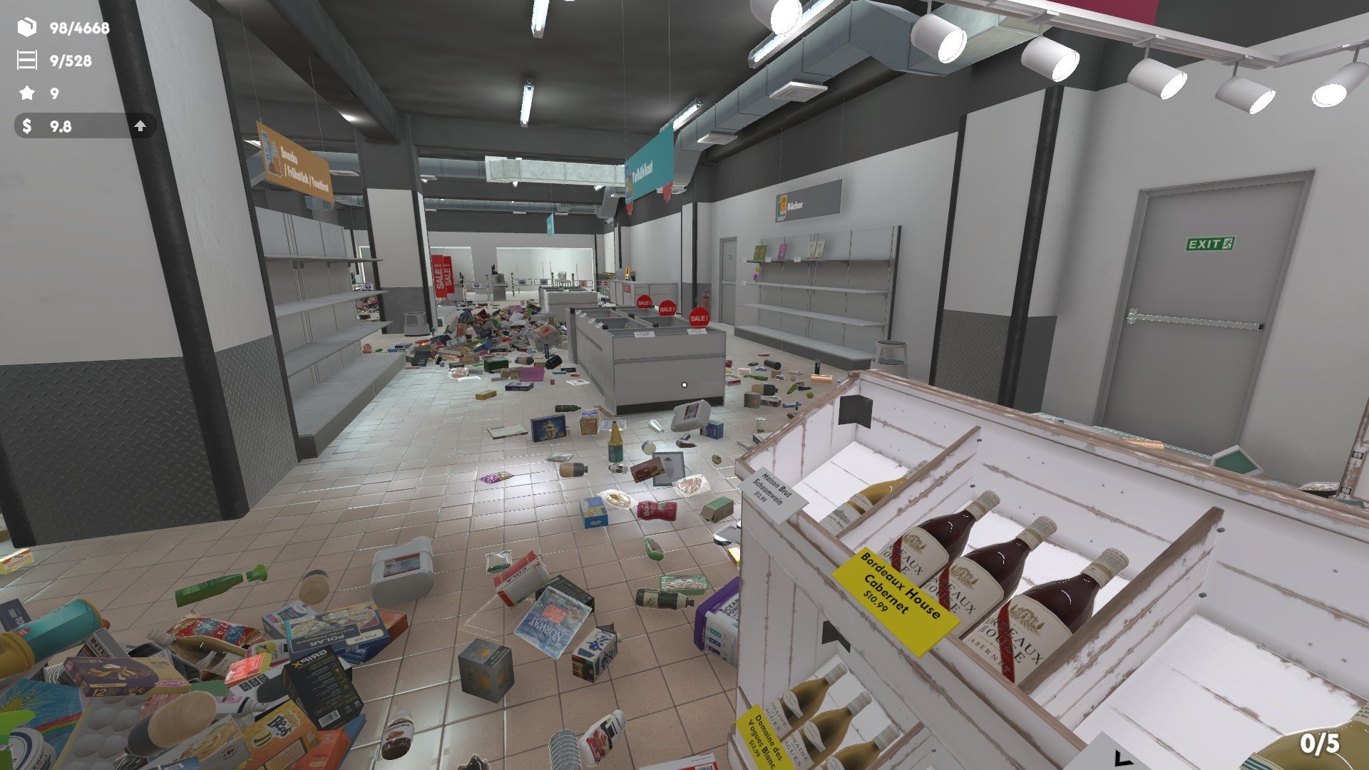 Supermarket Chaos beginning gameplay messy supermarket