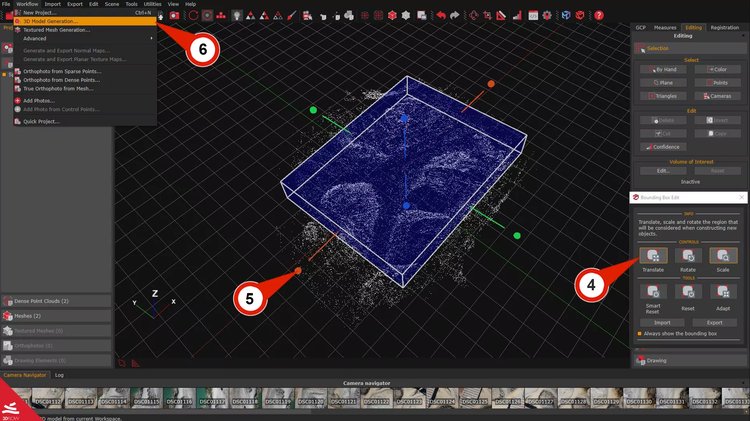Menggunakan 3DF Zephyr untuk membuat bounding box