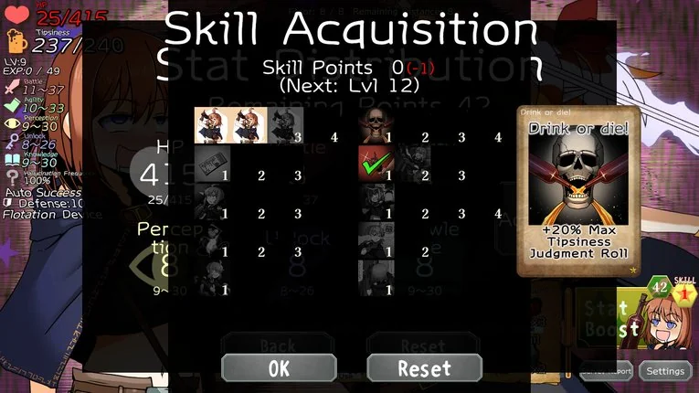 Panel Skill Acquisition Dengan Skill Point