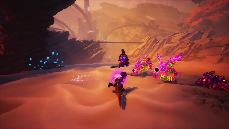 Bertarung Melawan Empat Monster Pink Aneh di Duskfade