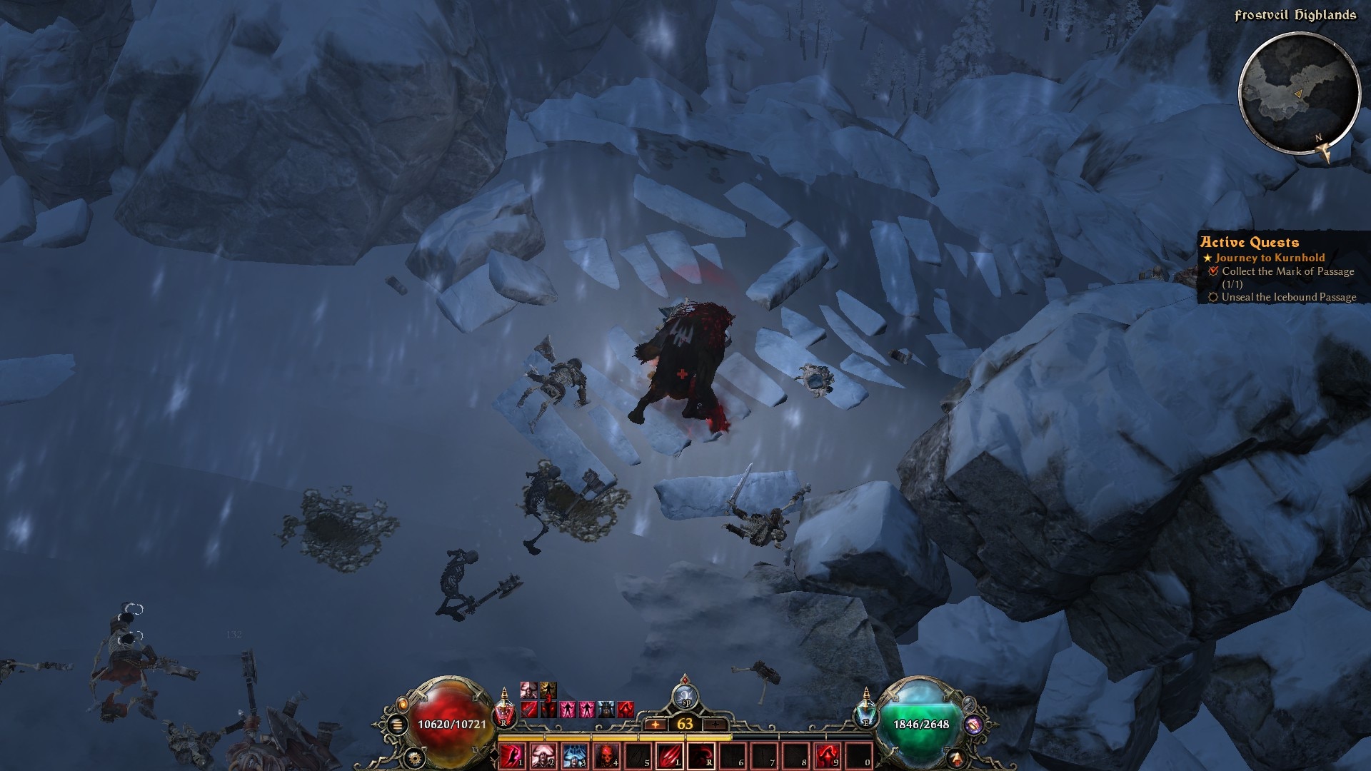 menuju Kurnhold di Frostveil Highlands
