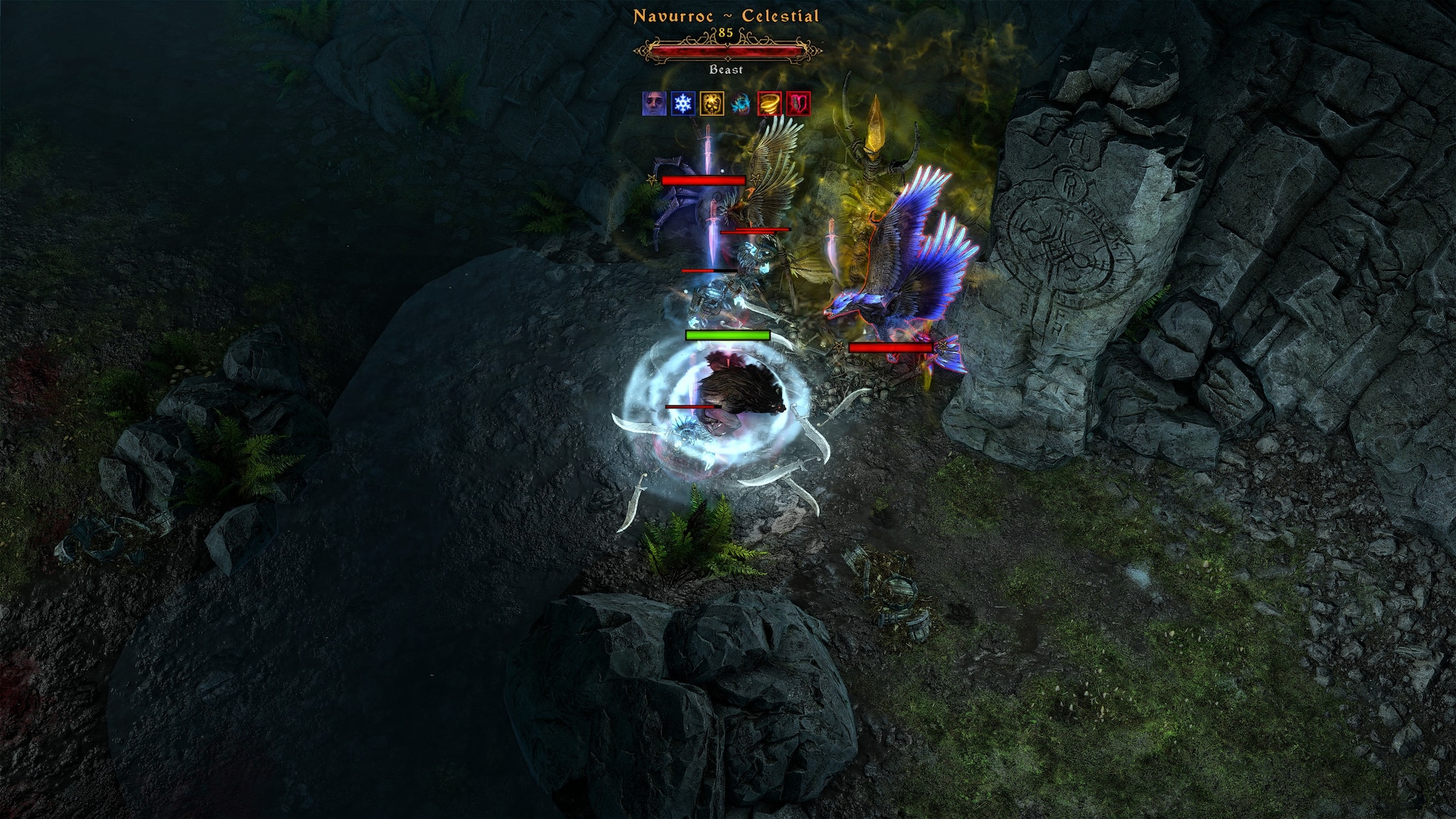 combat melawan monster celestial level 85 Navurroc