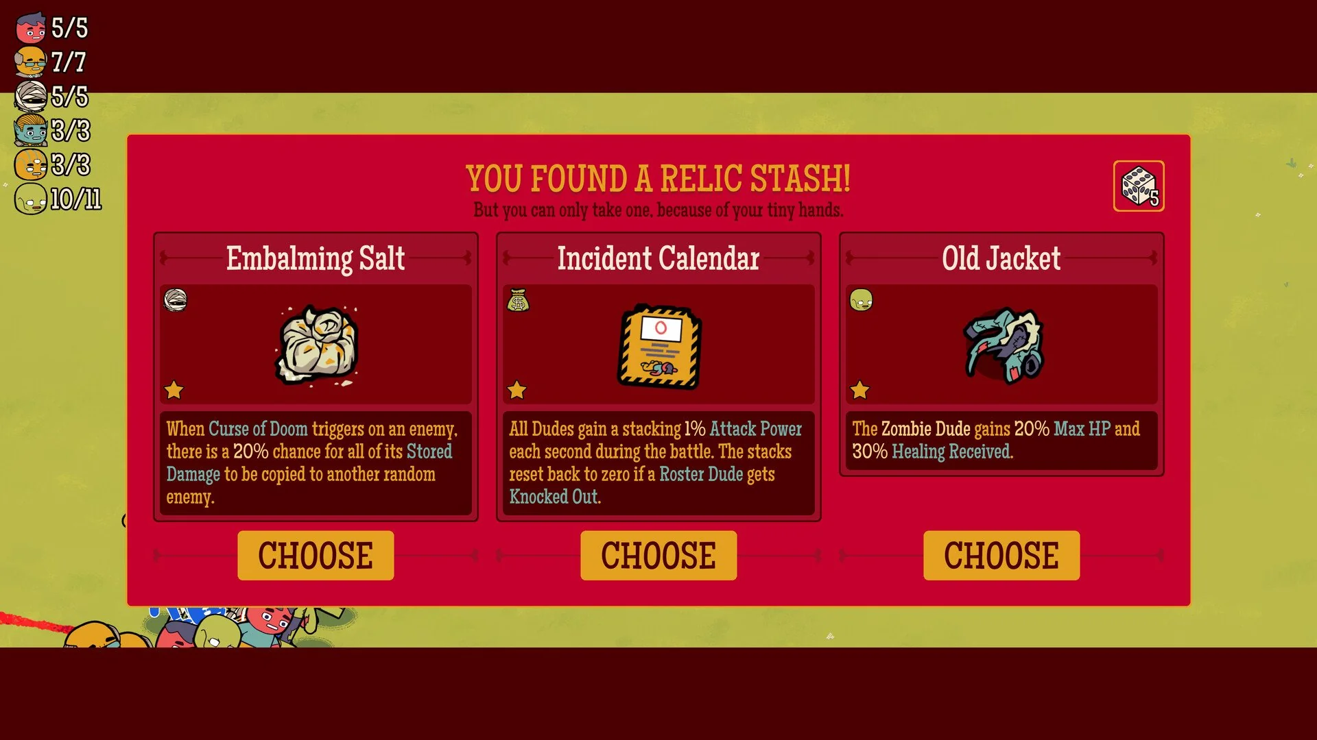 Notif ketika mendapatkan relic stash