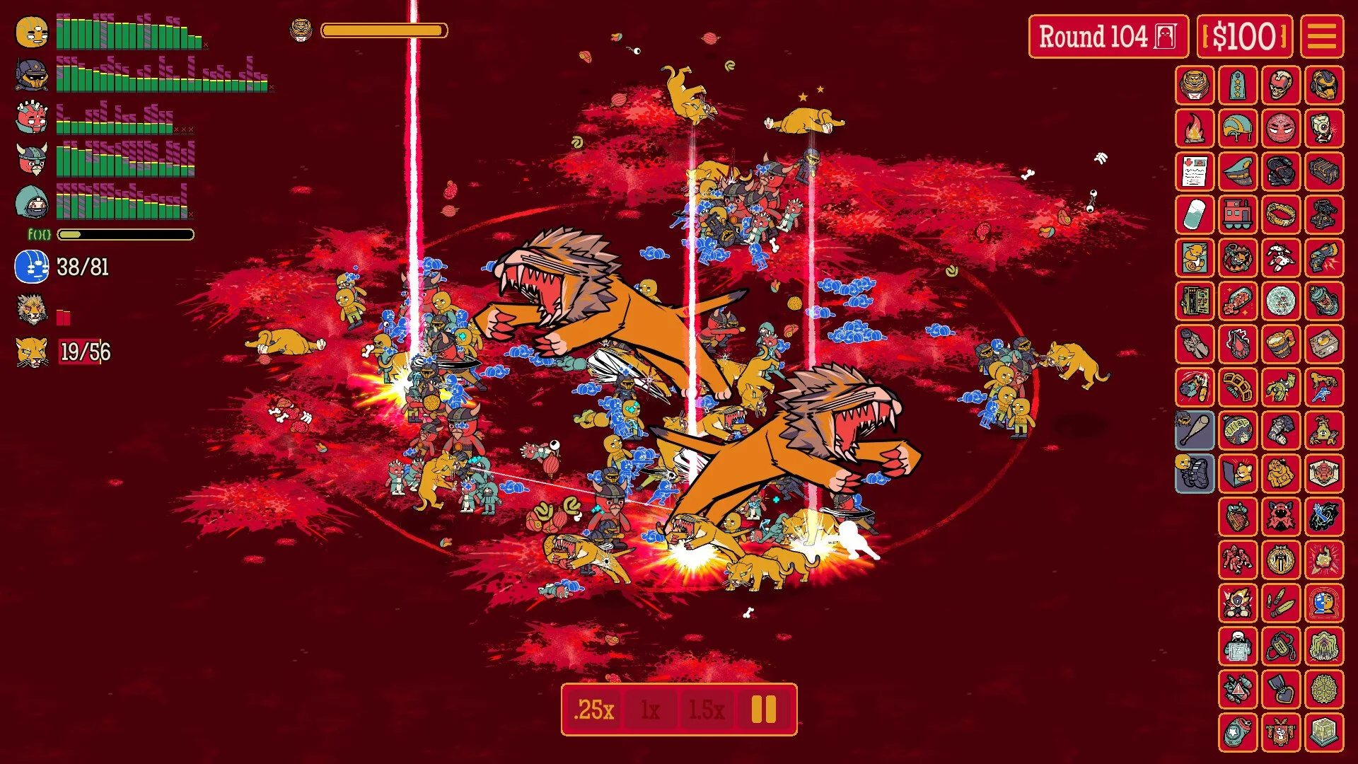 Round 104 semakin menggila dengan monster super kuat